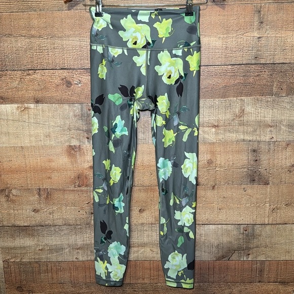 🌻 Athleta Elation 7/8 Tight Green Floral XS - Picture 2 of 10